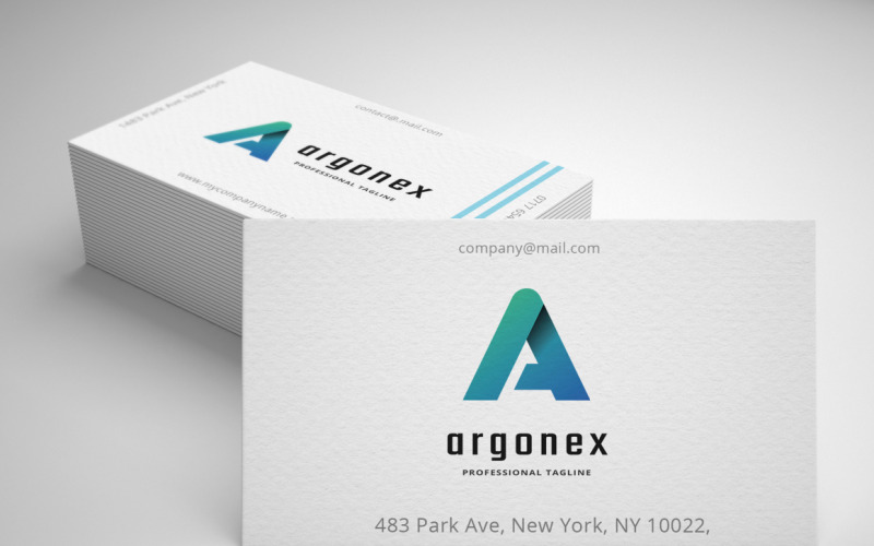 Argonex písmeno A Logo šablona