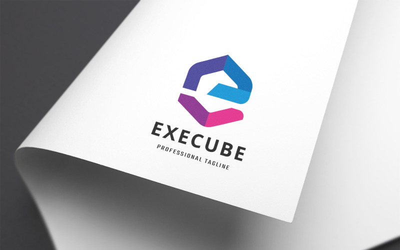 Download Шаблон логотипа "Exe Cube Letter E Logo Template" / Exe Cube Letter E Logo Template - Шаблон логотипа на тему графика brand,branding,business,clean,clevers,cloud,computer,construction,corporate,cube,data,hexagon,hosting,letter e,marketing,media,mobile,multimedia,music,phone