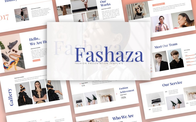 Fashaza Fashion Presentation PowerPoint-sjabloon
