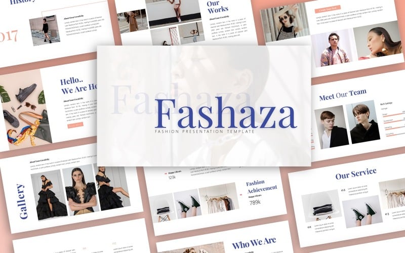 Fashaza时装表演PowerPoint模板