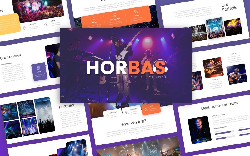 Horbas Musikpräsentation Powerpoint-Vorlage