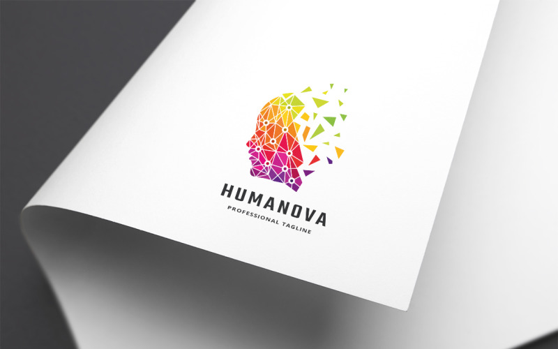 Download Шаблон логотипа "Humanova Logo Template" / Humanova Logo Template - Шаблон логотипа на тему графика artificial,brainstorm,bright,business,colorful,consultant,consulting,creation,creative,creativity,data,development,intelligence,interent,media,mind,multimedia,nano,network,neurons