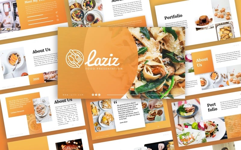 Modèle PowerPoint de présentation de nourriture Laziz