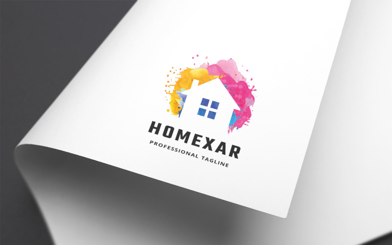 Download Шаблон логотипа "Pixel Home Logo Template" / Pixel Home Logo Template - Шаблон логотипа на тему графика architect,build,building,colorful,construction,decoration,decorative,developer,digital,engineer,home,house,interior,logo,media,paint,painter,painting,pixel,real estate