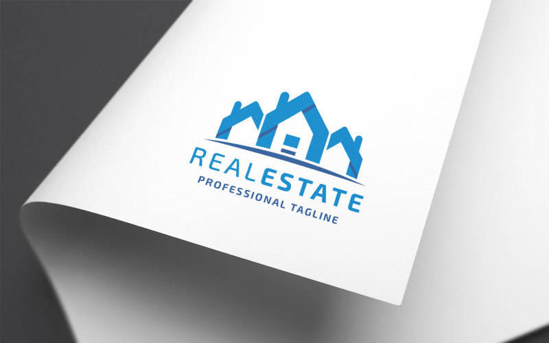 Download Шаблон логотипа "Real Estate Logo Template" / Real Estate Logo Template - Шаблон логотипа на тему графика app,agency,brand,branding,build,building,business,clean,construction,corporate,house,logo,logotype,media,modern,professional,property,real estate,villa,web