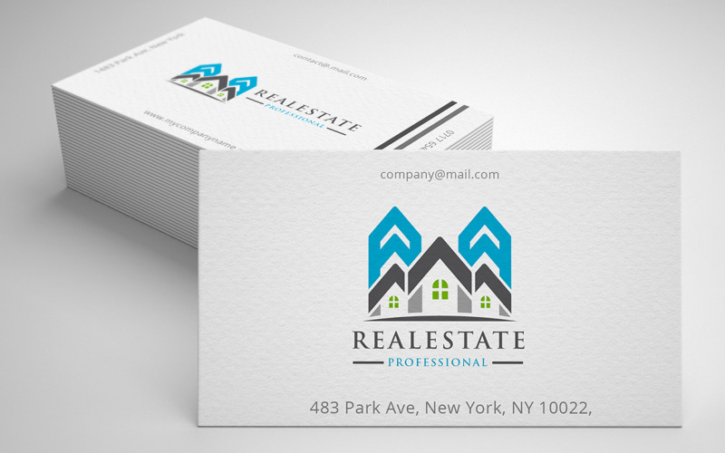 Download Шаблон логотипа "Real Estate Logo Template" / Real Estate Logo Template - Шаблон логотипа на тему графика app,agency,brand,branding,build,building,business,clean,construction,corporate,house,logo,logotype,media,modern,professional,property,real estate,villa,web
