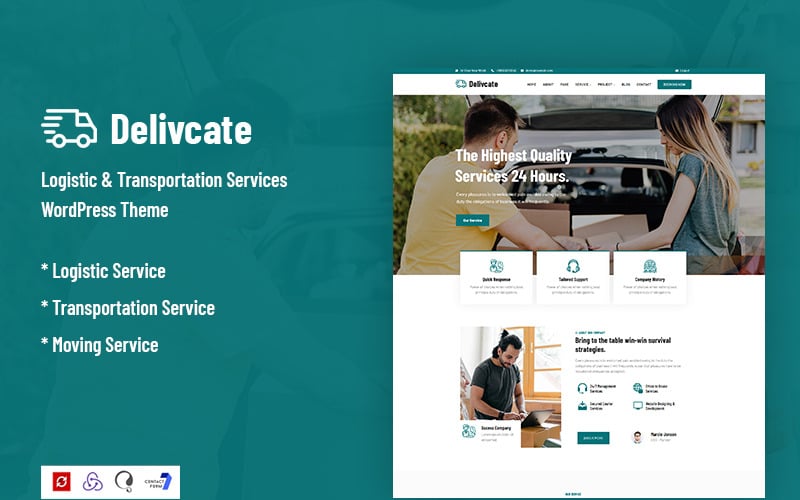 Themex – Delivcate 物流与运输服务 WordPress 主题
