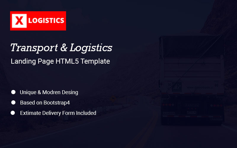 xLogistic - Doprava a logistika Šablona vstupní stránky