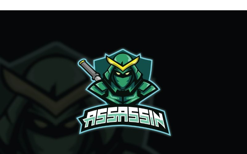 Download Шаблон логотипа "Esport Assassin Logo Template" / Esport Assassin Logo Template - Шаблон логотипа на тему графика brand,esport,gamers,games,identity,illustrations,legion,logo,mascot,mobile gamers,online,pc gamers,squad,teams,template,vectors