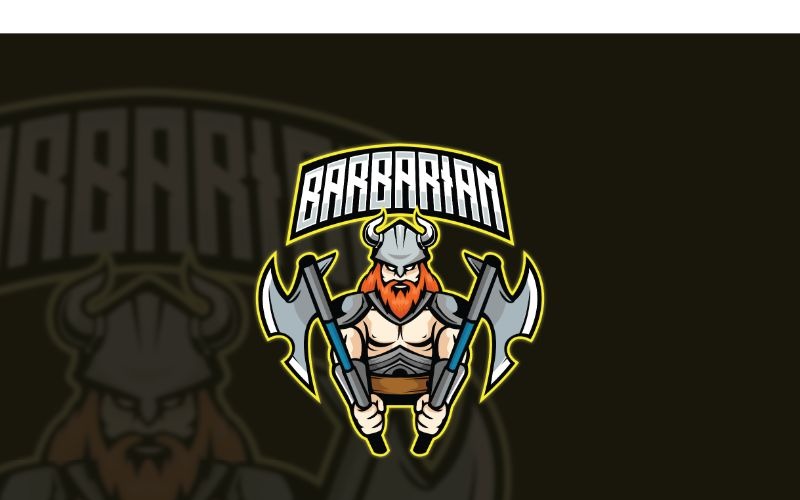 Esport Barbarian Logo Template #155124 - TemplateMonster