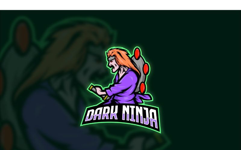 Download Шаблон логотипа "Esport Dark Ninja Logo Template" / Esport Dark Ninja Logo Template - Шаблон логотипа на тему графика brand,esport,gamers,games,identity,illustrations,legion,logo,mascot,mobile gamers,online,pc gamers,squad,teams,template,vectors