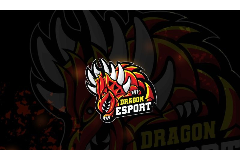 Esport Dragon Esport Logo šablona