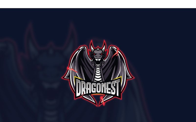 Download Шаблон логотипа "Esport Dragonest Logo Template" / Esport Dragonest Logo Template - Шаблон логотипа на тему графика brand,esport,gamers,games,identity,illustrations,legion,logo,mascot,mobile gamers,online,pc gamers,squad,teams,template,vectors