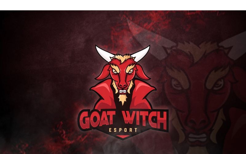 Esport geit heks logo sjabloon