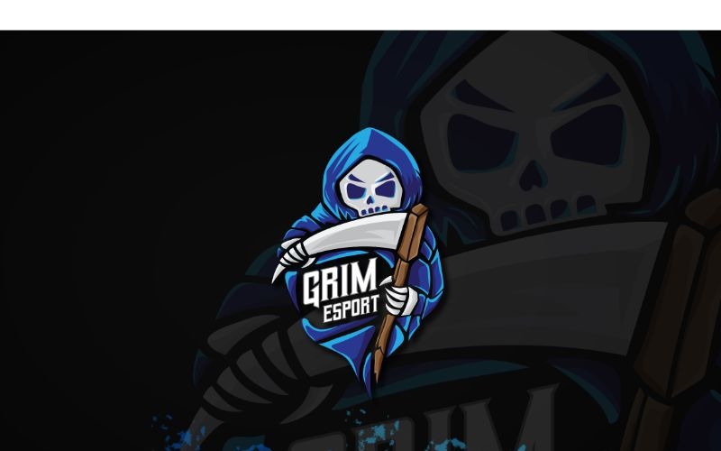 Download Шаблон логотипа "Esport Grim Esport Logo Template" / Esport Grim Esport Logo Template - Шаблон логотипа на тему графика brand,esport,gamers,games,identity,illustrations,legion,logo,mascot,mobile gamers,online,pc gamers,squad,teams,template,vectors