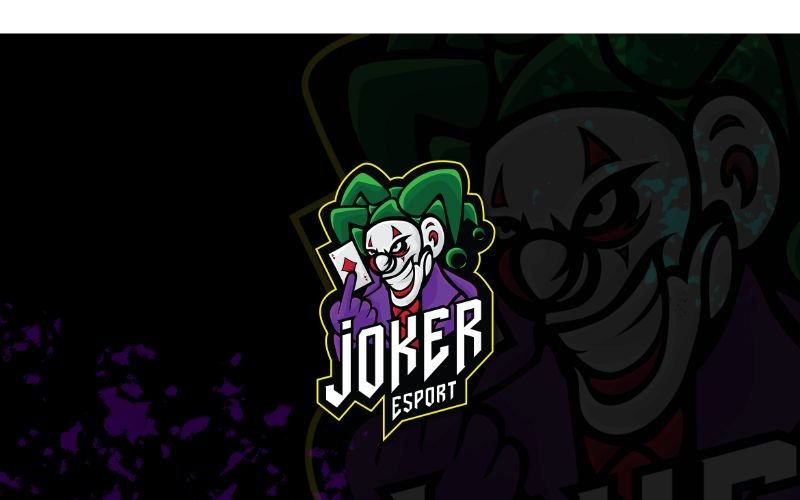 Download Шаблон логотипа "Esport Joker Logo Template" / Esport Joker Logo Template - Шаблон логотипа на тему графика brand,esport,gamers,games,identity,illustrations,legion,logo,mascot,mobile gamers,online,pc gamers,squad,teams,template,vectors