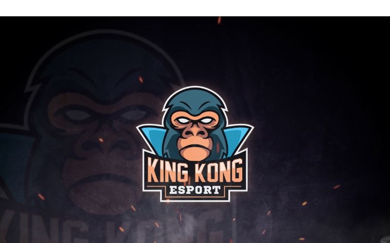 Download Шаблон логотипа "Esport KingKong Esport 2 Logo Template" / Esport KingKong Esport 2 Logo Template - Шаблон логотипа на тему графика brand,esport,gamers,games,identity,illustrations,legion,logo,mascot,mobile gamers,online,pc gamers,squad,teams,template,vectors