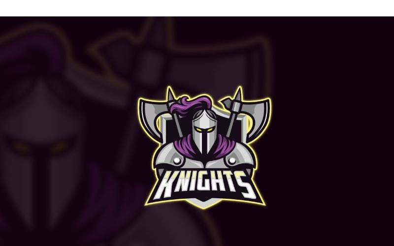 Download Шаблон логотипа "Esport Knights 2 Logo Template" / Esport Knights 2 Logo Template - Шаблон логотипа на тему графика brand,esport,gamers,games,identity,illustrations,legion,logo,mascot,mobile gamers,online,pc gamers,squad,teams,template,vectors