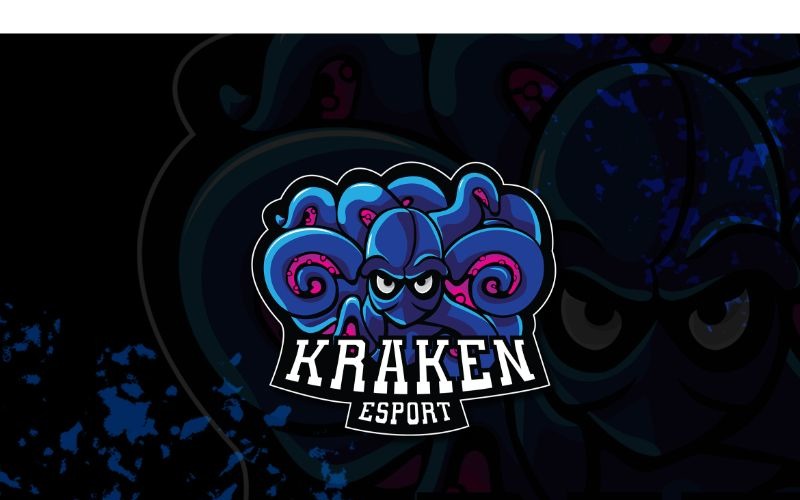 Download Шаблон логотипа "Esport Kraken Logo Template" / Esport Kraken Logo Template - Шаблон логотипа на тему графика brand,esport,gamers,games,identity,illustrations,legion,logo,mascot,mobile gamers,online,pc gamers,squad,teams,template,vectors