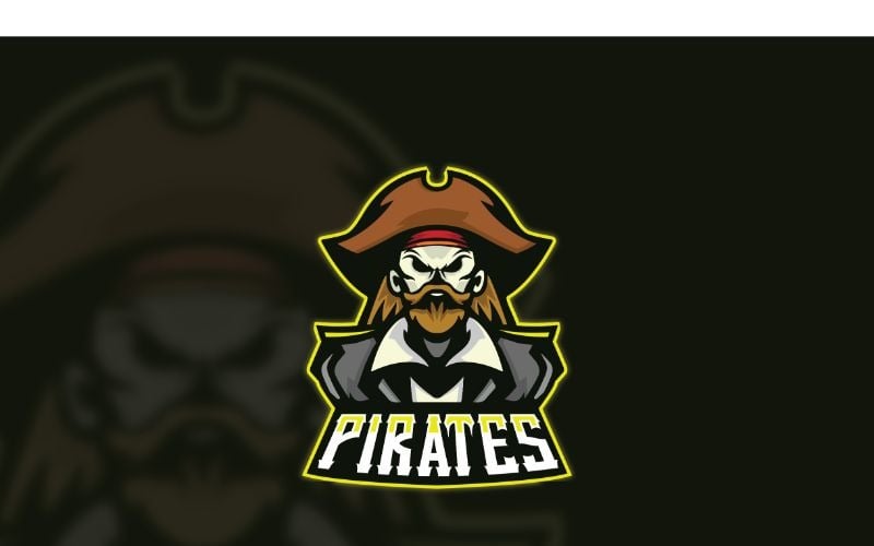 Download Шаблон логотипа "Esport Pirates Logo Template" / Esport Pirates Logo Template - Шаблон логотипа на тему графика brand,esport,gamers,games,identity,illustrations,legion,logo,mascot,mobile gamers,online,pc gamers,squad,teams,template,vectors