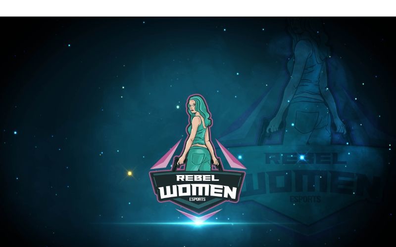 Esport Rebel Women Logo Template