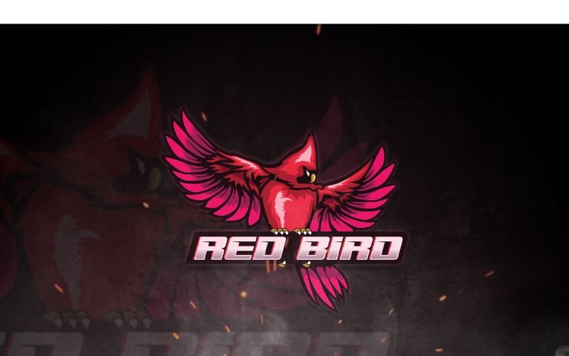 Esport Red Bird Logo Vorlage