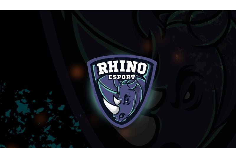 Download Шаблон логотипа "Esport Rhino Logo Template" / Esport Rhino Logo Template - Шаблон логотипа на тему графика brand,esport,gamers,games,identity,illustrations,legion,logo,mascot,mobile gamers,online,pc gamers,squad,teams,template,vectors
