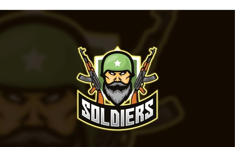 Download Шаблон логотипа "Esport Soldiers Logo Template" / Esport Soldiers Logo Template - Шаблон логотипа на тему графика brand,esport,gamers,games,identity,illustrations,legion,logo,mascot,mobile gamers,online,pc gamers,squad,teams,template,vectors