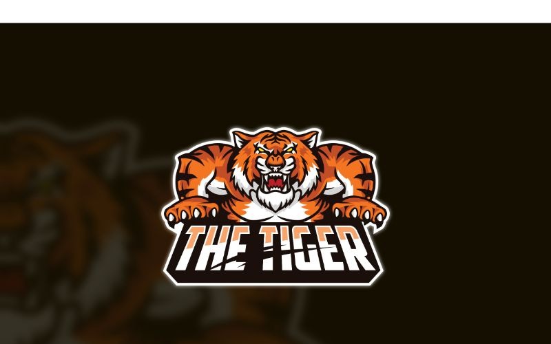 Esport The Tiger Logo sjabloon