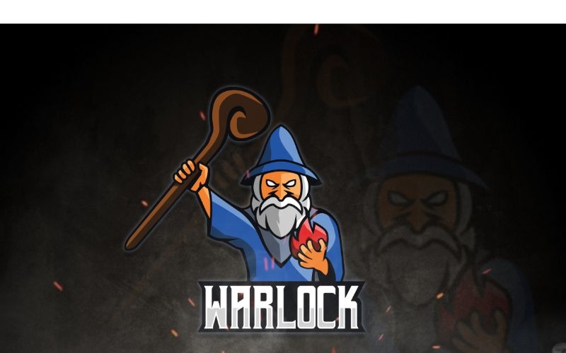 Download Шаблон логотипа "Esport Warlock Logo Template" / Esport Warlock Logo Template - Шаблон логотипа на тему графика brand,esport,gamers,games,identity,illustrations,legion,logo,mascot,mobile gamers,online,pc gamers,squad,teams,template,vectors