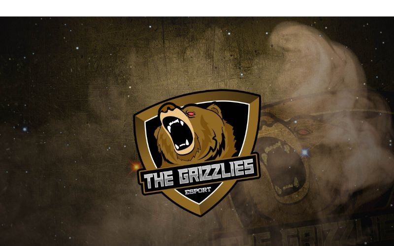 Logo sjabloon van Esport Grizzlies