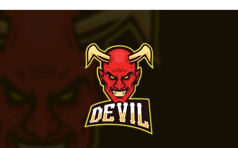 Modèle de logo Esport Devil