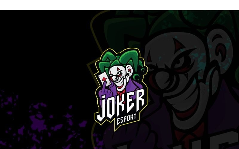 Modèle de logo Esport Joker