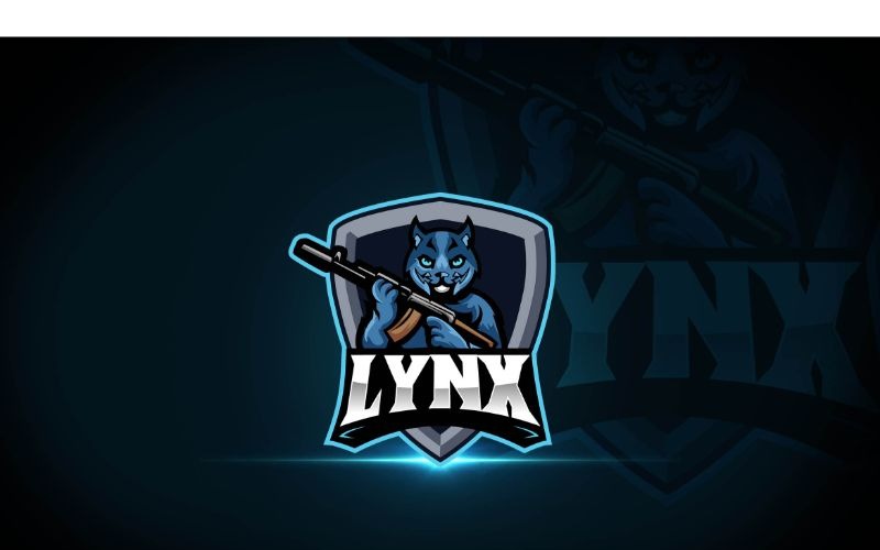 Modèle de logo Esport Lynx