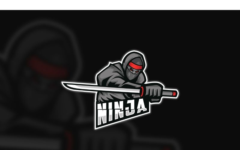 Modèle de logo Esport Ninja