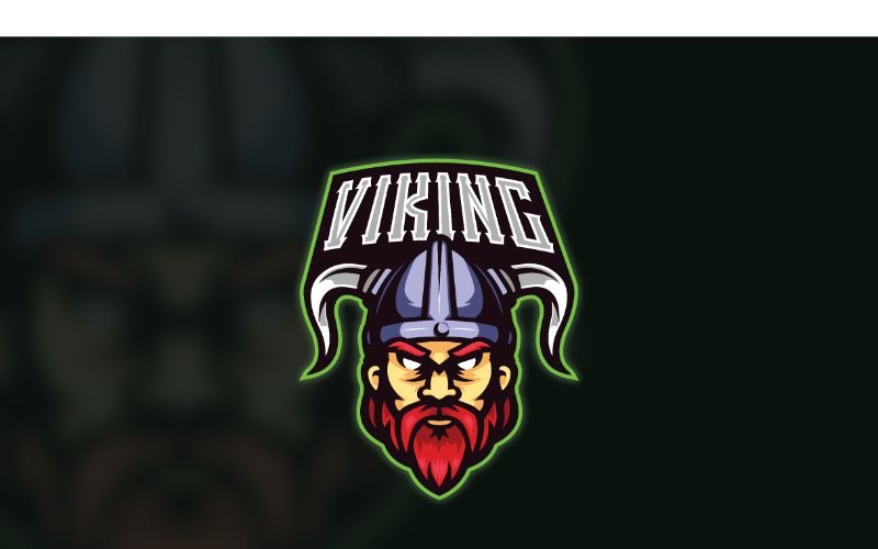 Modèle de logo Esport Viking