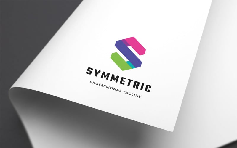 Plantilla de logotipo simétrico letra S