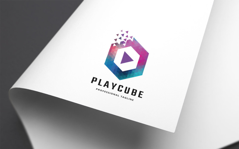 Download Шаблон логотипа "Play Cube Logo Template" / Play Cube Logo Template - Шаблон логотипа на тему графика app,audio,core,creative,cube,design,digital,eco,game,hex,icon,internet,lab,media,minimal,minimalist,mobile,multimedia,play,polygon