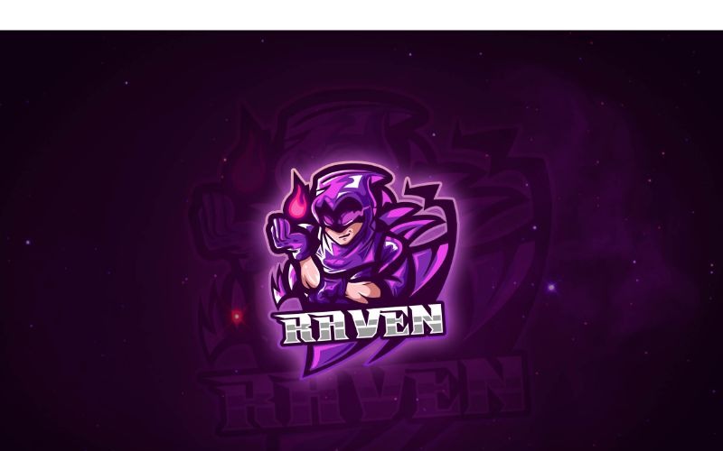 Szablon Logo Raven Esport