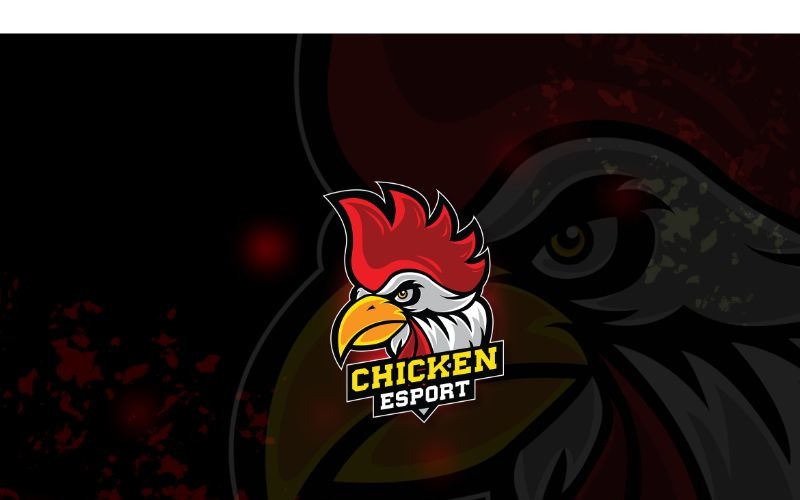 Download Шаблон логотипа "Esport Chicken Logo Template" / Esport Chicken Logo Template - Шаблон логотипа на тему графика brand,esport,gamers,games,identity,illustrations,legion,logo,mascot,mobile gamers,online,pc gamers,squad,teams,template,vectors