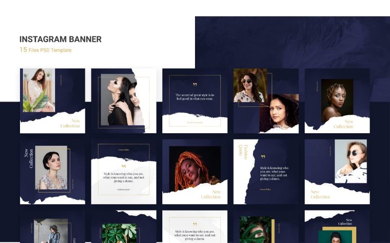 Download Шаблон для соцсетей "Instagram Banner New Collection Social Media Template" / Instagram Banner New Collection Social Media Template - Шаблон для соцсетей на тему графика adobe photoshop,banner,instagram,posts,social media,stories,template