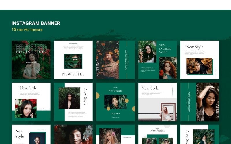 Download Шаблон для соцсетей "Instagram Banner New Style Social Media Template" / Instagram Banner New Style Social Media Template - Шаблон для соцсетей на тему графика adobe photoshop,banner,instagram,posts,social media,stories,template