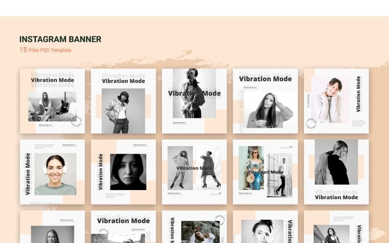 Download Шаблон для соцсетей "Instagram Banner Vibration Social Media Template" / Instagram Banner Vibration Social Media Template - Шаблон для соцсетей на тему графика adobe photoshop,banner,instagram,posts,social media,stories,template