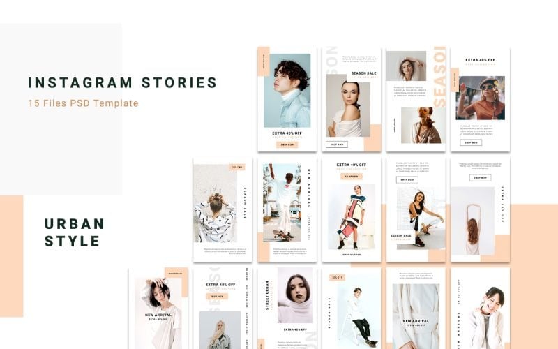 Download Шаблон для соцсетей "Instagram Stories Urban Style Social Media Template" / Instagram Stories Urban Style Social Media Template - Шаблон для соцсетей на тему графика adobe photoshop,banner,instagram,posts,social media,stories,template