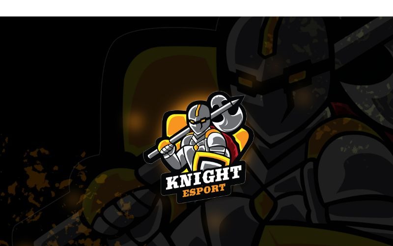 Шаблон логотипа Esport Knight 4