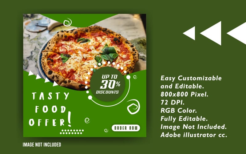 Tasty food offer promotional Social Media Template