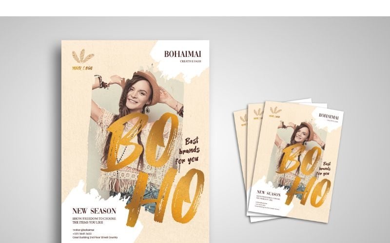 Download Фирменный стиль "Flyer  Bohaimai - Corporate Identity Template" / Flyer  Bohaimai - Corporate Identity Template - Фирменный стиль на тему графика flyer,flyer design,flyer psd template,photoshops,template,background