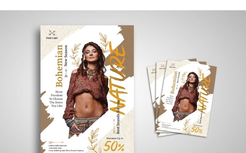 Flyer  Boheimian - Corporate Identity Template