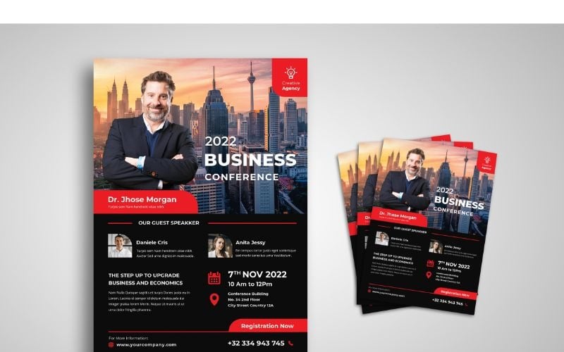 Download Фирменный стиль "Flyer  Business Conference 2022 - Corporate Identity Template" / Flyer  Business Conference 2022 - Corporate Identity Template - Фирменный стиль на тему графика flyer,flyer design,flyer psd template,photoshops,template,background