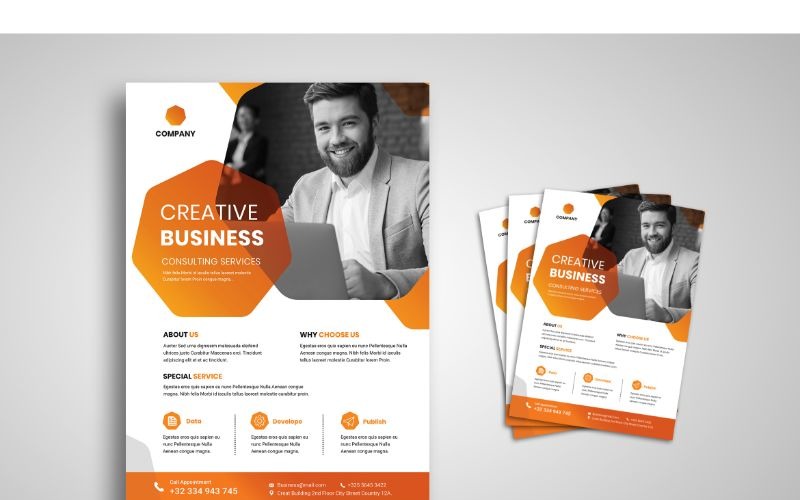 Download Фирменный стиль "Flyer  Consulting Services 2 - Corporate Identity Template" / Flyer  Consulting Services 2 - Corporate Identity Template - Фирменный стиль на тему графика flyer,flyer design,flyer psd template,photoshops,template,background